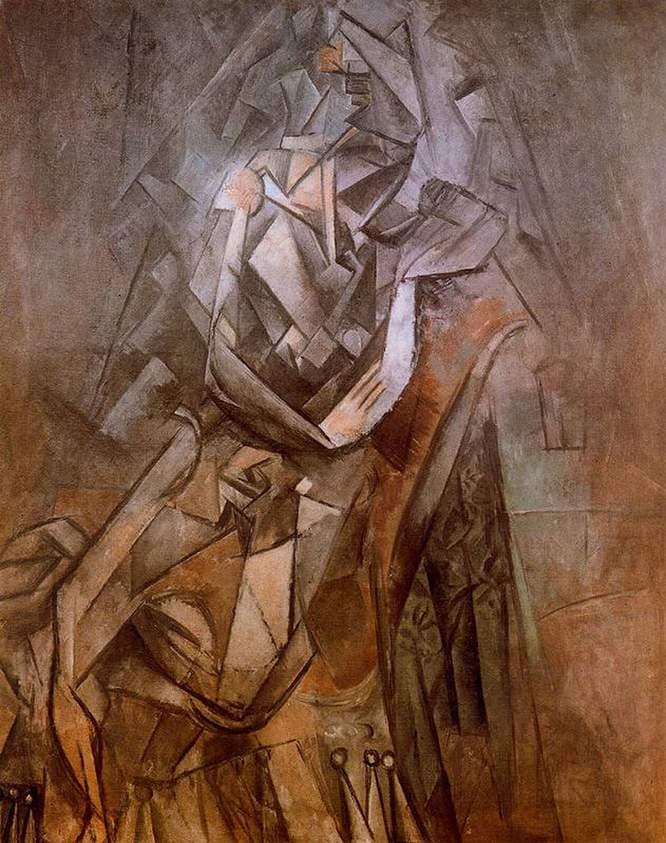 Woman sitting in an armchair — Pablo Picasso
