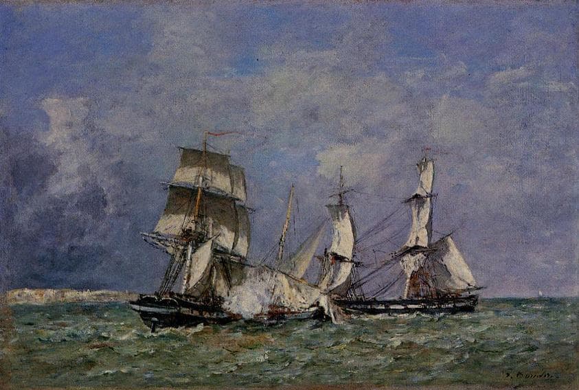 The Capture of the 'Petit Rodeur' — Eugène Boudin