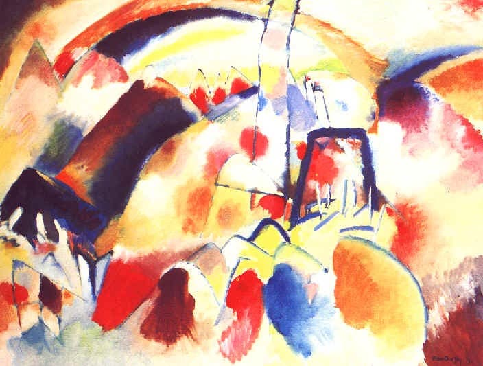 Landscape with red spots — Wassily Kandinsky