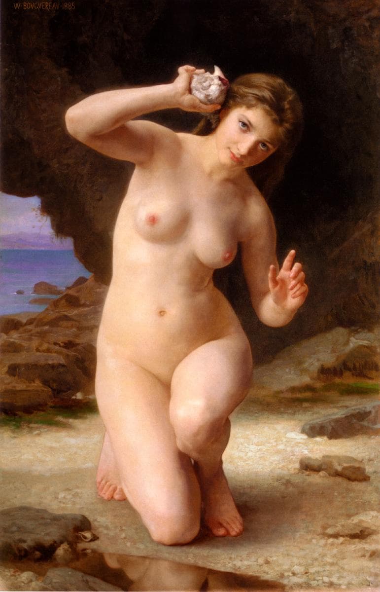 Woman with Shell — William-Adolphe Bouguereau