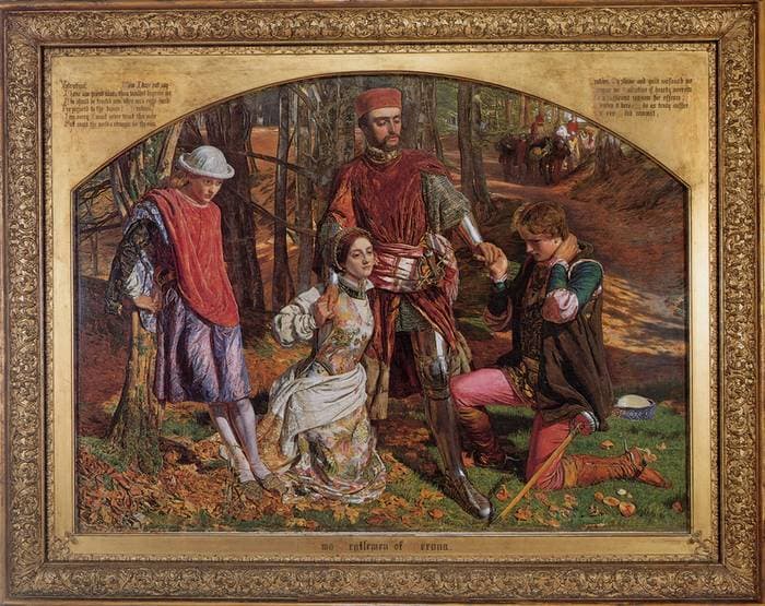 Valentine Rescuing Silvia from Proteus — William Holman Hunt