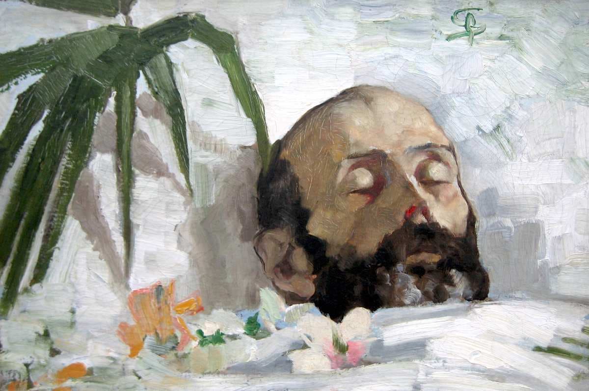 Portrait of a dead man — Giovanni Segantini