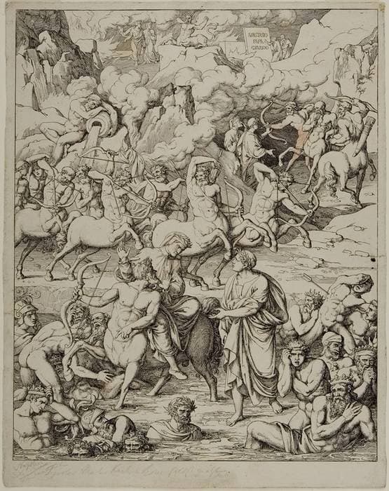 Inferno, Canto Xii, Lines 98-139 — Joseph Anton Koch