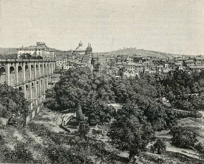 Sbocco Del Viadotto E Panorama Del Paese — Giuseppe Barberis