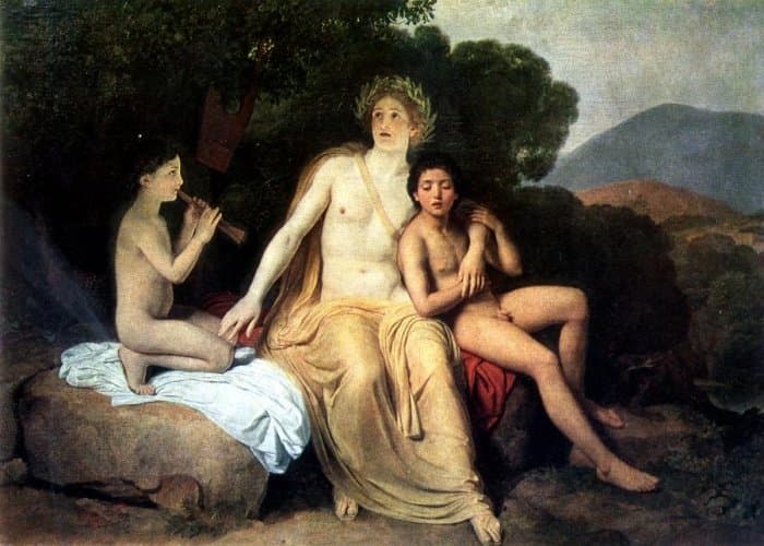 Apollo, Hyacinthus and Cyparis singing and playing — Alexander Andreyevich Ivanov