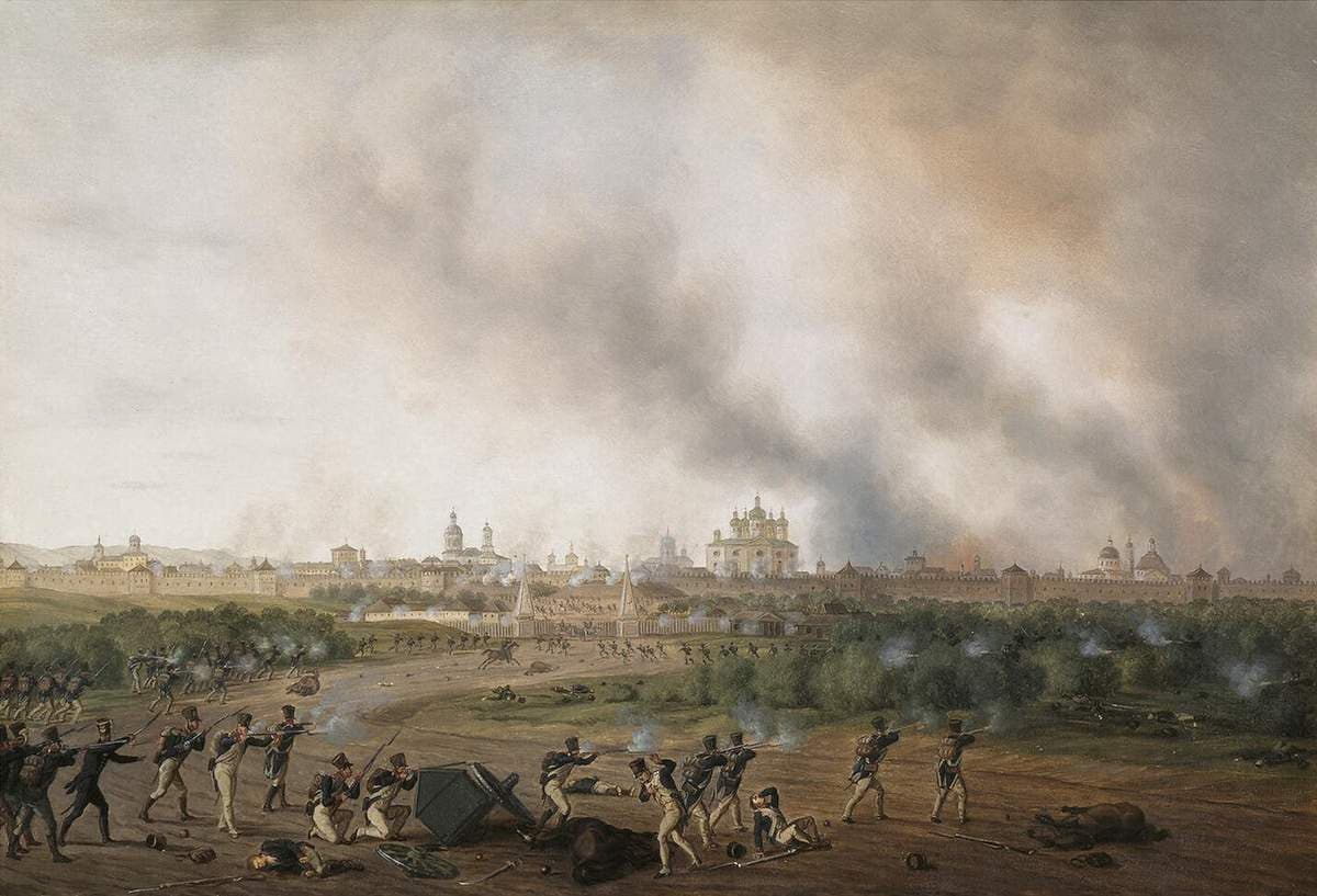 Battle of Smolensk on 18 August 1812 — Albrecht Adam