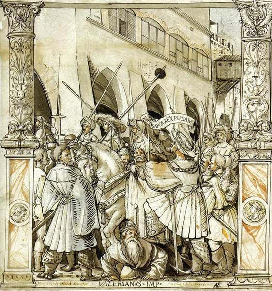 The Humiliation of the Emperor Valerian by the Persian King Sapor — Hans Holbein the Younger