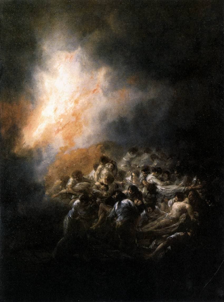 Fire at Night — Francisco Goya