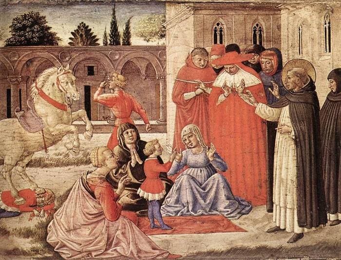 St. Dominic Reuscitates Napoleone Orsini — Benozzo Gozzoli