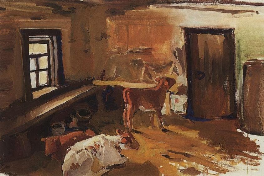 Neskuchnoye. Calf house. — Zinaida Serebriakova