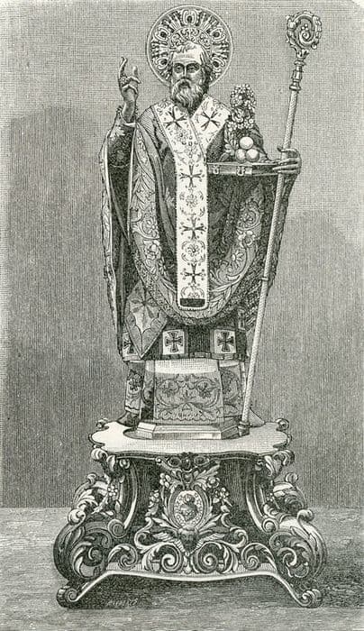 Statua Di San Nicola Nella Basilica Omonima — Giuseppe Barberis
