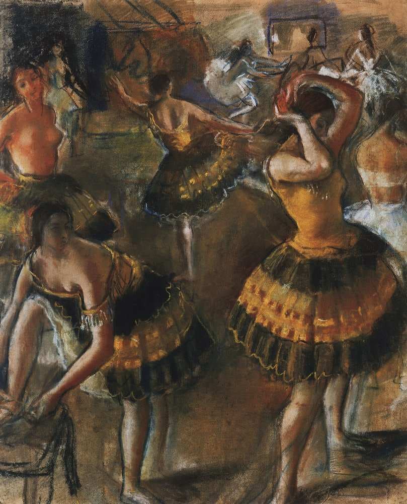 Ballet dancers in their dressing room — Zinaida Serebriakova