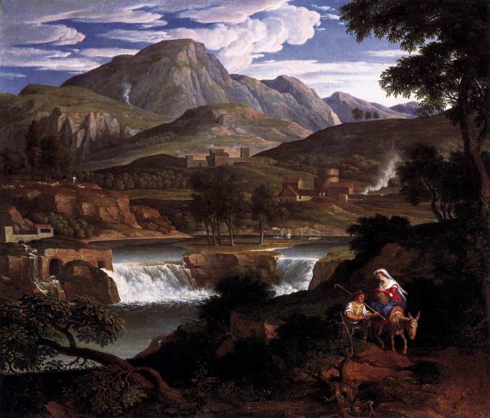 Waterfall near Subiaco — Joseph Anton Koch