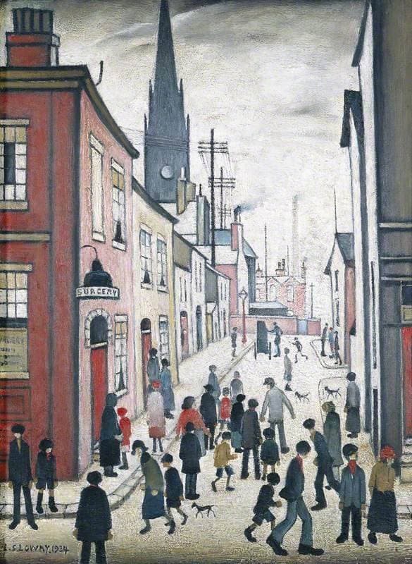 An Organ Grinder — L.S. Lowry