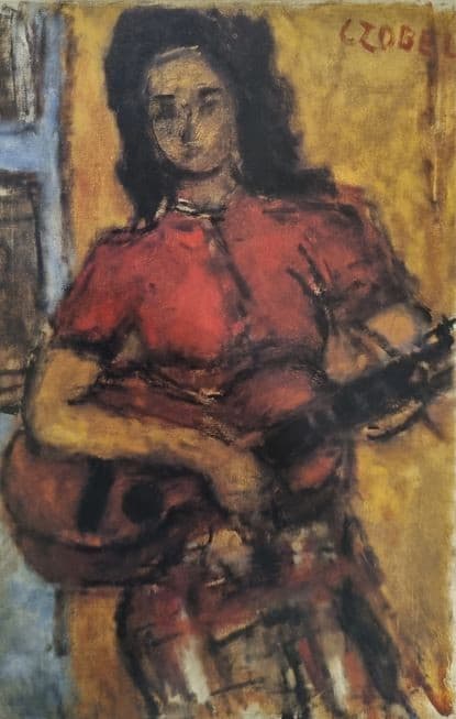 Giirl with Guitar — Béla Czóbel
