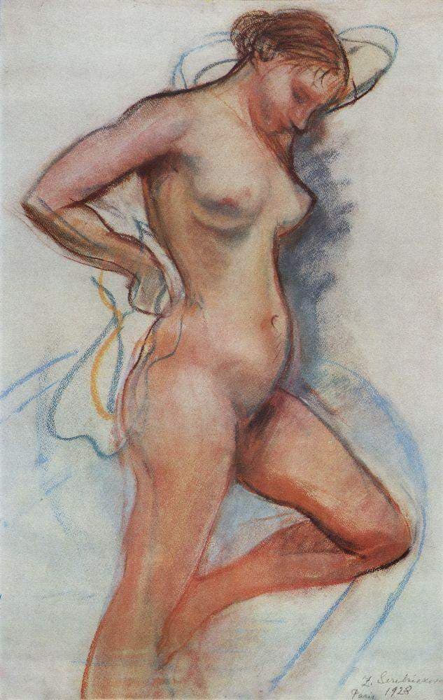 Emerging from the bath — Zinaida Serebriakova