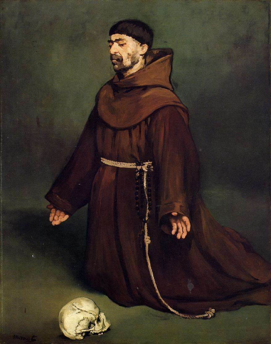 The monk at prayer — Édouard Manet