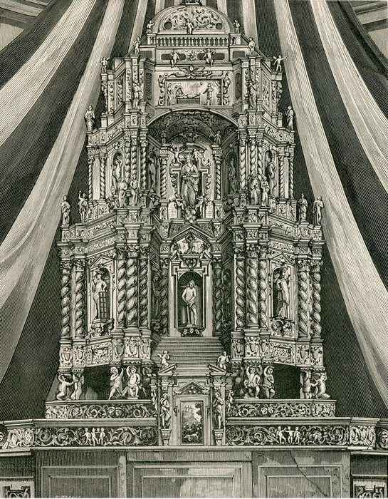 Antico Altare Maggiore Nella Chiesa Di San Lorenzo in Antronapiana — Giuseppe Barberis