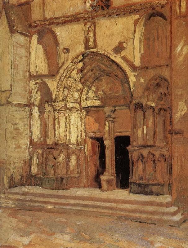 Yellow Doorway, St. Emilion — Grant Wood