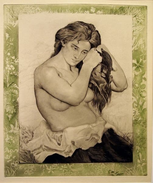 Nude Woman combing her Hair — Charles Maurin