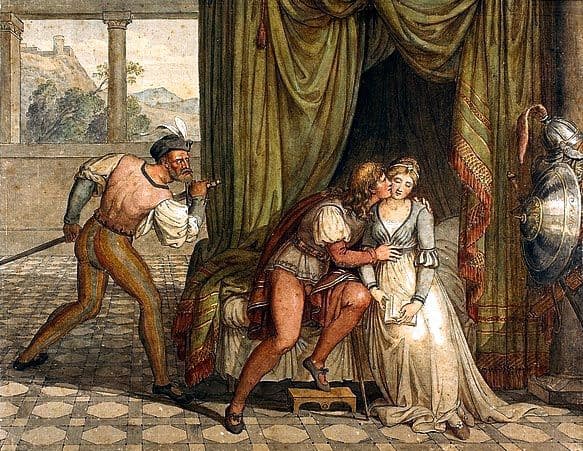 Paolo Da Malatesta and Francesca Da Rimini Surprised by Gianciotto Malatesta — Joseph Anton Koch