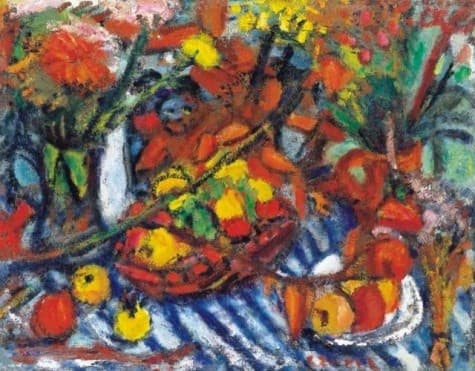 Large Still-life with Fruits — Béla Czóbel