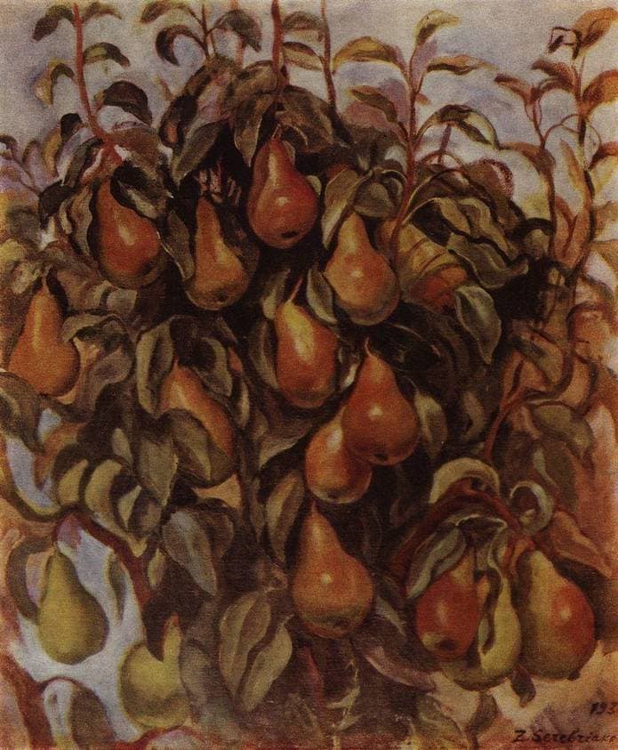 Pears on the branches — Zinaida Serebriakova