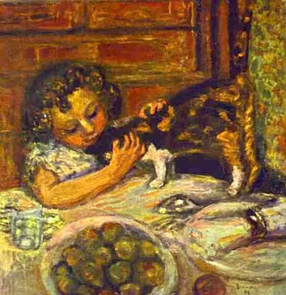 Little Girl with a Cat — Pierre Bonnard