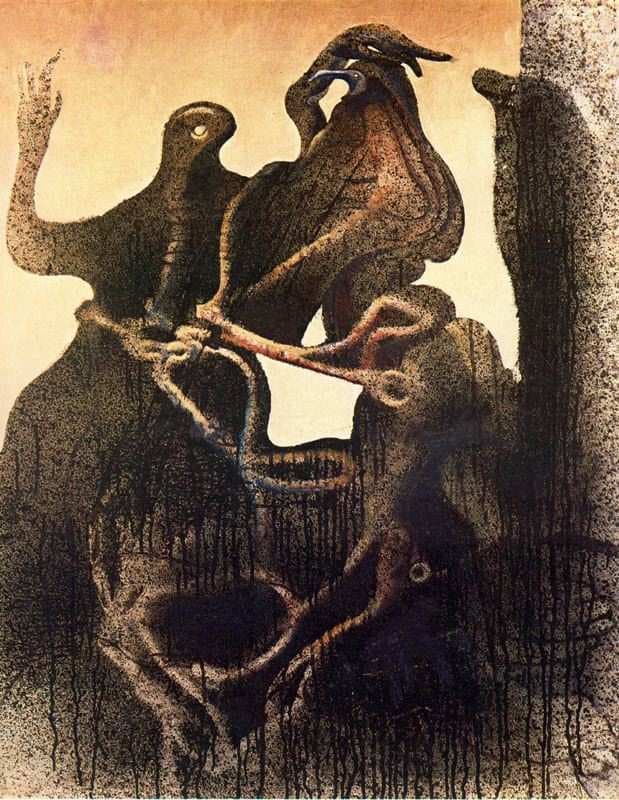 Birth of Zoomorphic Couple — Max Ernst
