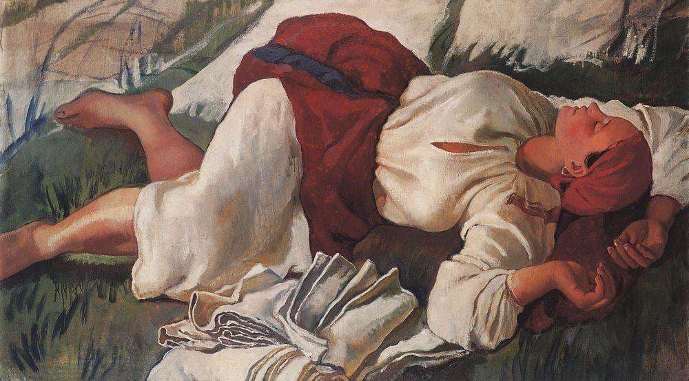 Sleeping Peasant — Zinaida Serebriakova