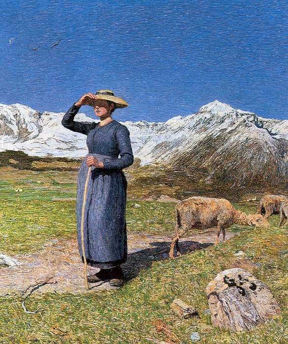 Mittag in Den Alpen — Giovanni Segantini