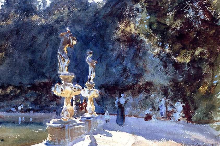 Florence Fountain, Boboli Gardens — John Singer Sargent