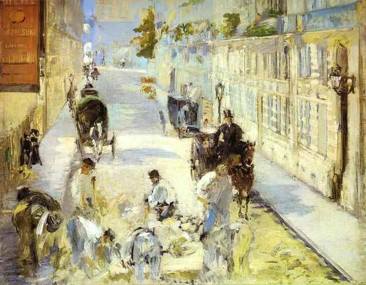 The road-menders, Rue de Berne — Édouard Manet