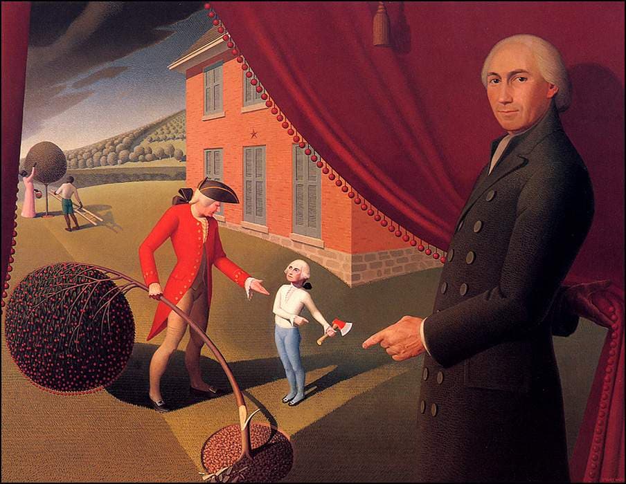 Parson Weems' Fable — Grant Wood