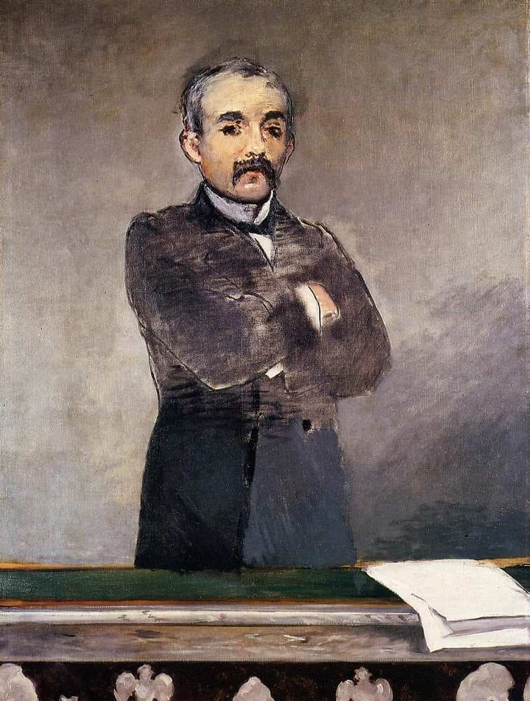 Portrait of Clemenceau at the tribune — Édouard Manet