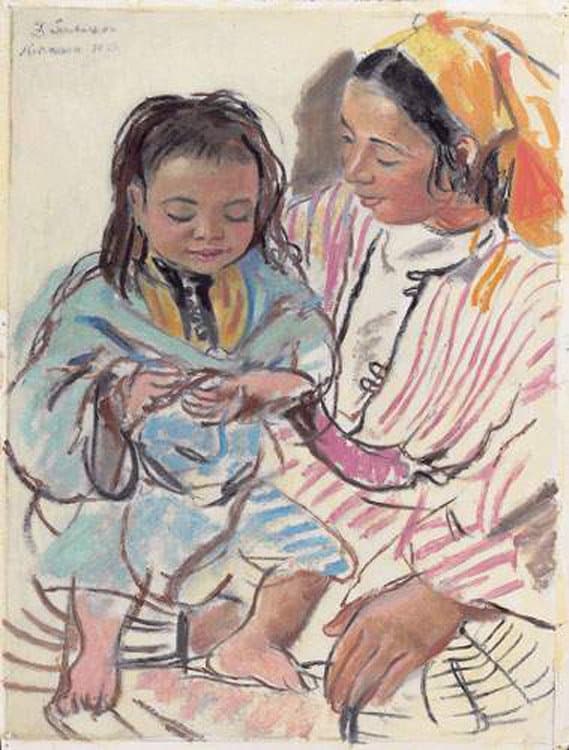 Mother and daughter — Zinaida Serebriakova