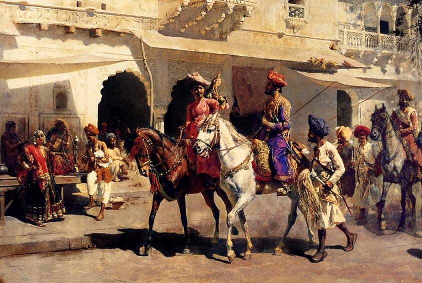 Leaving For The Hunt At Gwalior — Edwin Lord Weeks