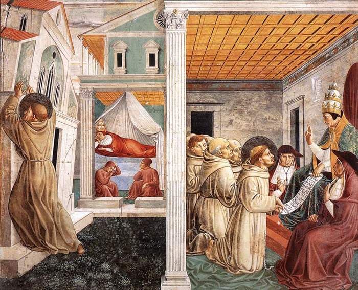 Dream of Innocent III and the Confirmation of the Rule — Benozzo Gozzoli
