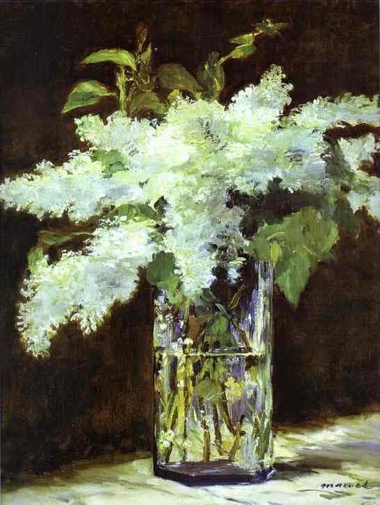 Lilac in a glass — Édouard Manet