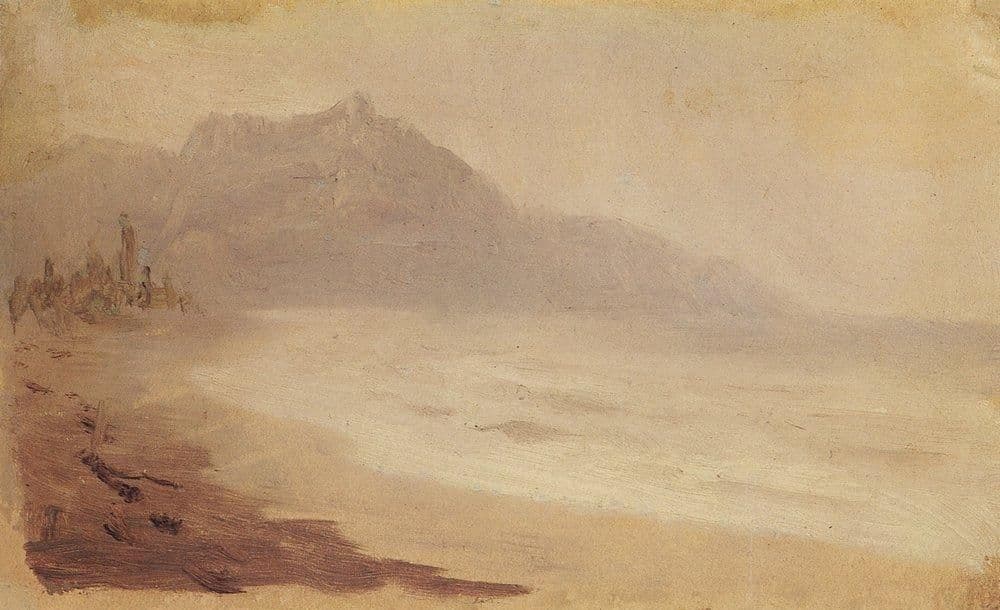 Sea coast. View of Mount Demerdzhi — Arkhip Kuindzhi