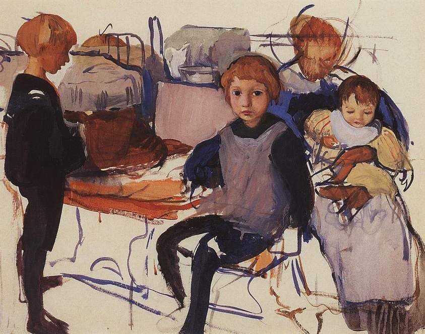 In the nursery. Neskuchnoye — Zinaida Serebriakova