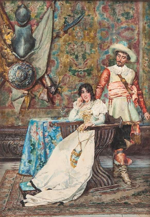 Cavalier and lady — Enrico Nardi