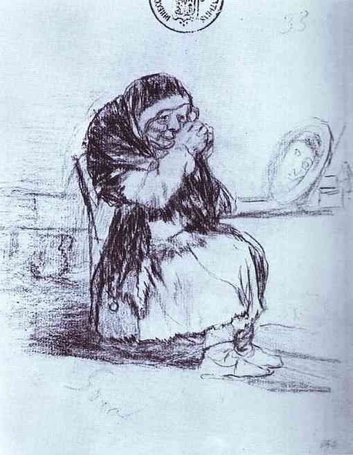 The Old Woman with a Mirror — Francisco Goya