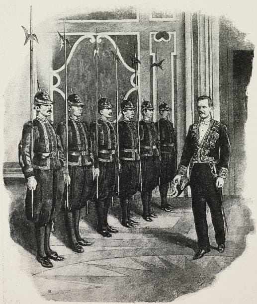 Swiss Guards standing at attention — Enrico Nardi
