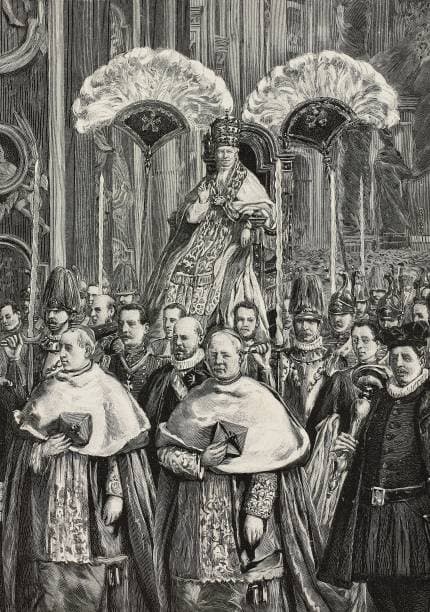 Pope Leo XIII being carried on Gestatorial Chair — Enrico Nardi