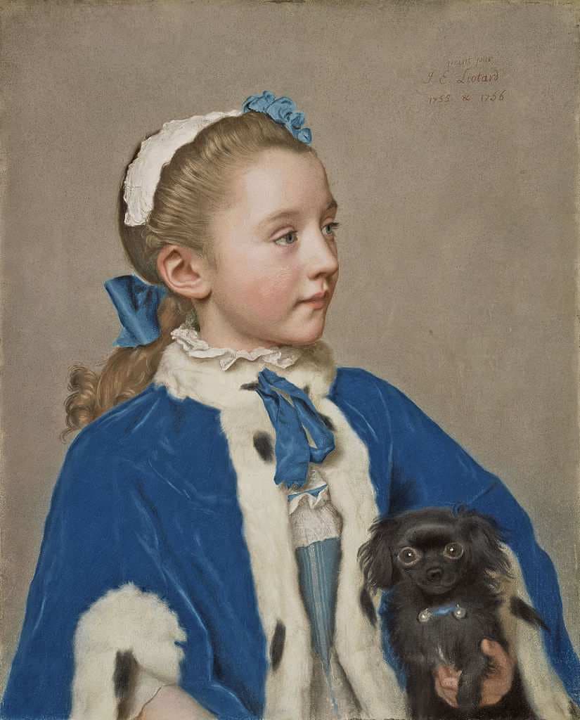 Portrait of Maria Frederike van Reede-Athlone at Seven Years of Age — Jean-Étienne Liotard