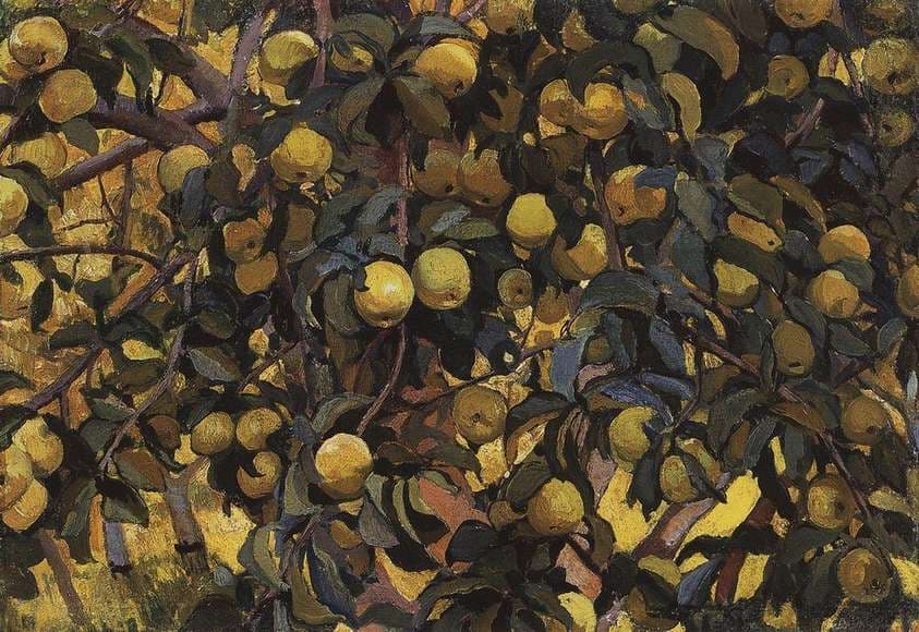 Apples on the branches — Zinaida Serebriakova