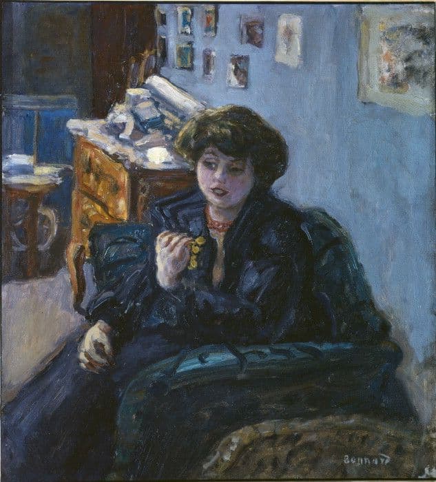 Young Womwn in an Interior — Pierre Bonnard