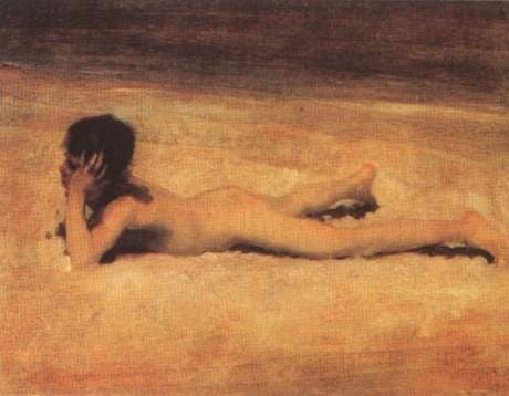 Naked boy on the beach — John Singer Sargent