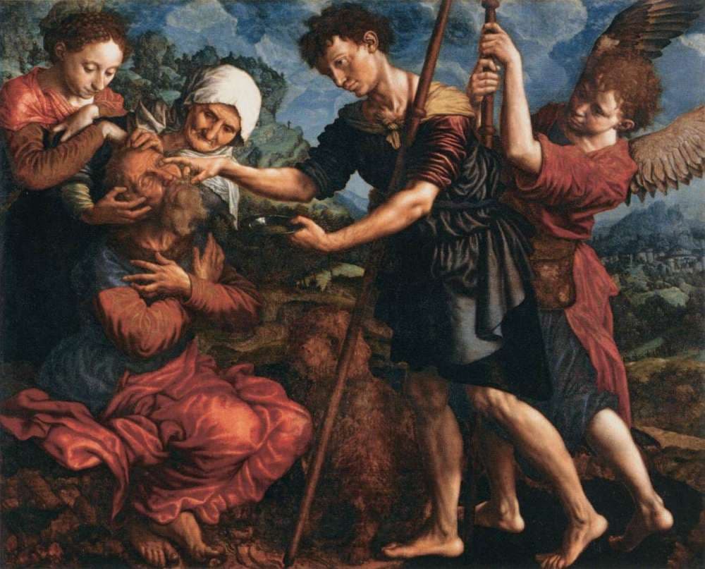 Tobias Restores his Father's Sight — Jan Sanders van Hemessen